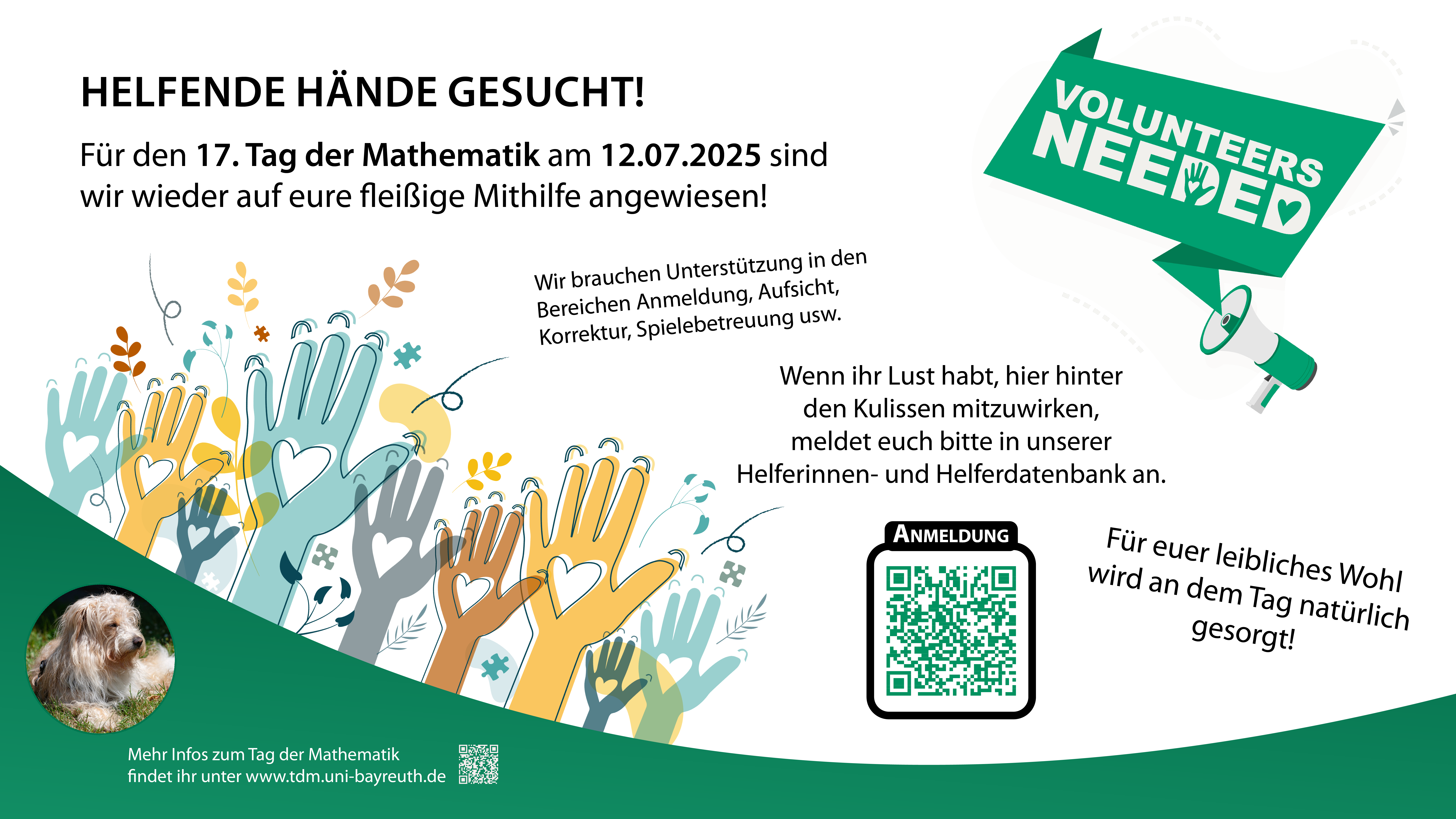 Tag der Mathematik Helfersuche
