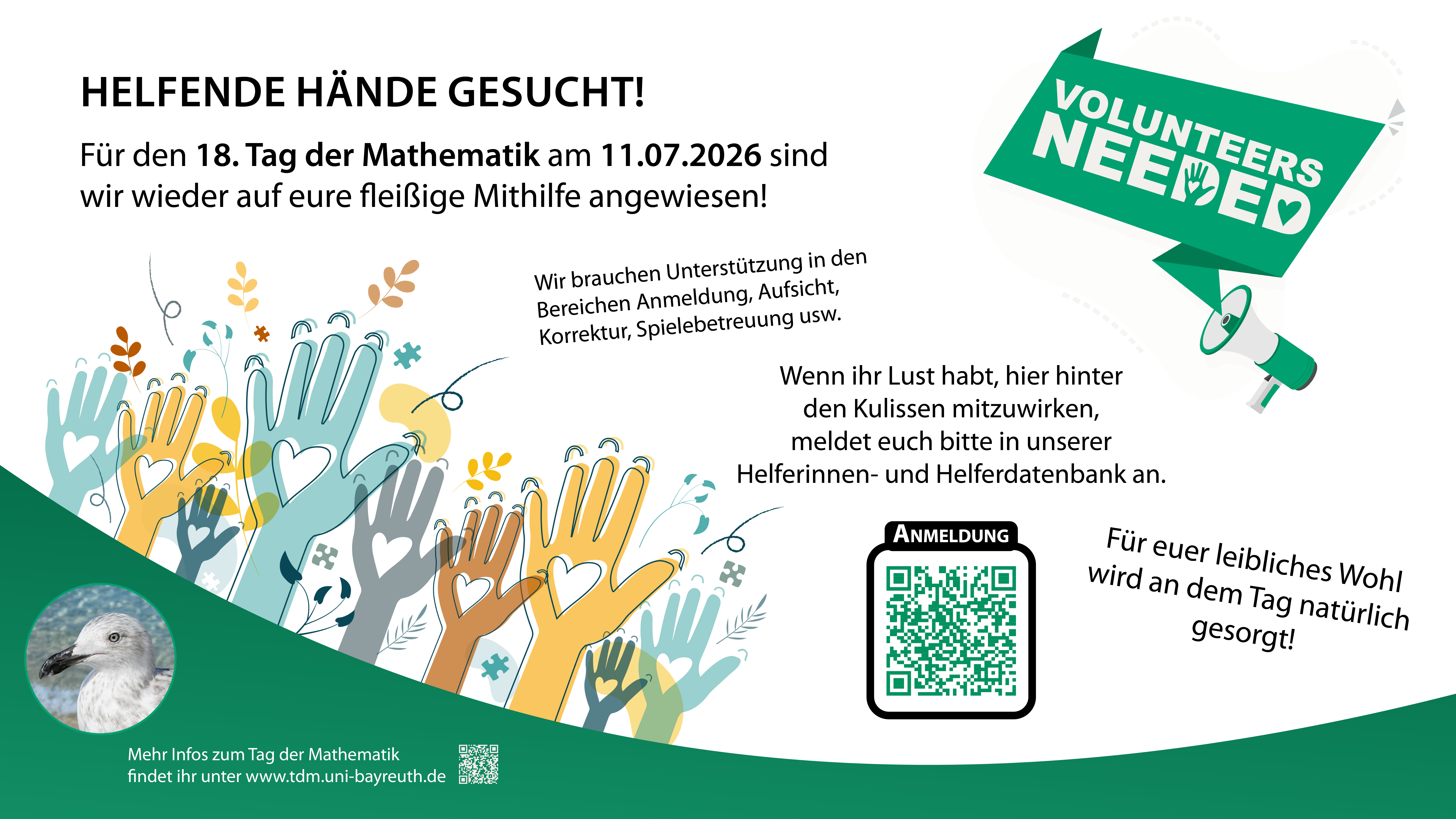 Tag der Mathematik 2026 Helfersuche